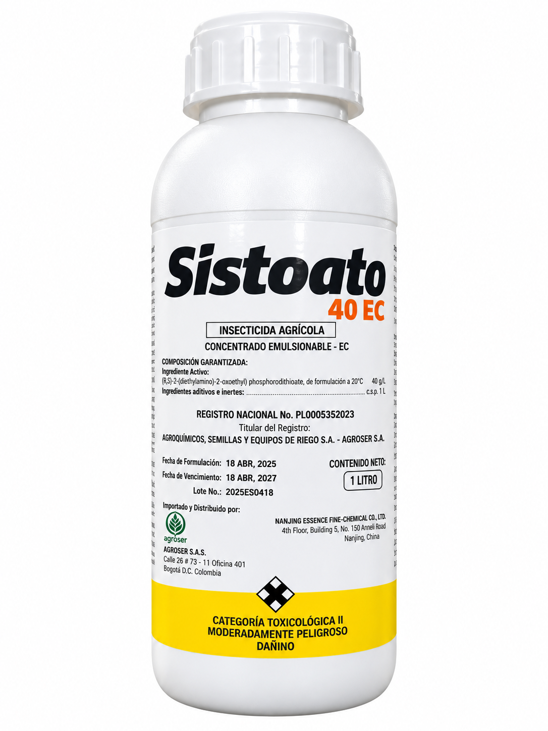 Sistoato 40 EC insecticida agrícola