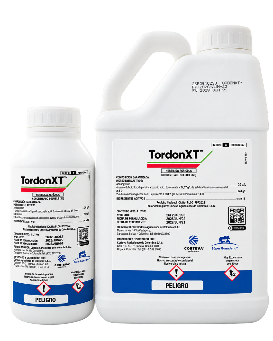 Tordon XT herbicida agrícola en presentaciones de galón y litro