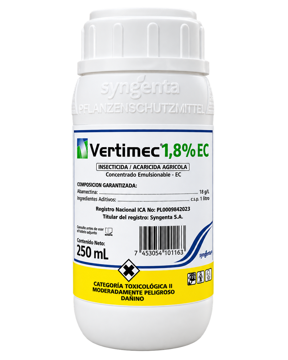 Vertimec 1.8 por ciento EC insecticida y acaricida, presentación de 250 mililitros